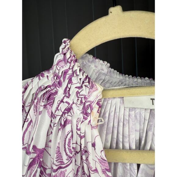 Tibi Isa Toile Cropped Edwardian Top Blouse Women's Size 0 - Picture 6 of 7